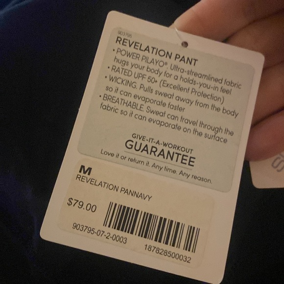 Athleta Revelation Pant Navy Power Pilayo® Fabric Size M NWT - Picture 4 of 7